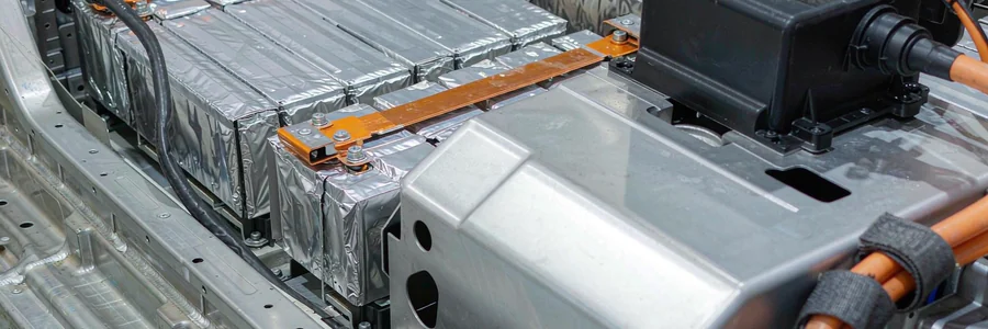 Lenecold thermal pad on EV traction battery packs and 800V SiC inverter power modules for automotive-grade thermal management.